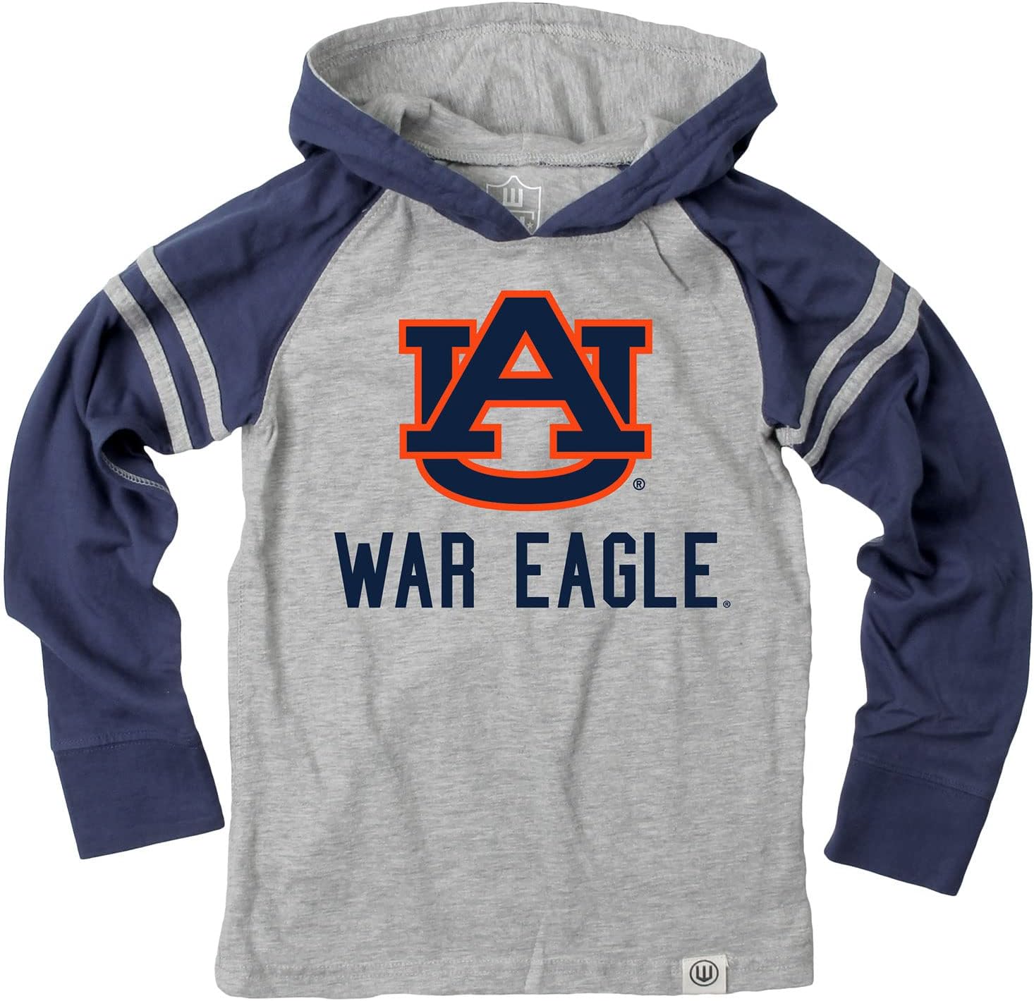 Wes and Willy Youth Boys College Long Sleeve Hooded T-Shirt Striped Jersey Hoodie