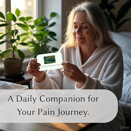 Miniatura 5 de Tarjetas de afirmación del dolor crónico para fibromialgia, migrañas, artritis y alivio del dolor de espalda, una herramienta calmante para el