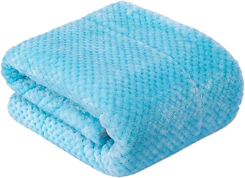 Miniatura 110 de Manta o manta mullida para bebé niña o niño, suave cálido y acogedor polar coral para bebé, bebé o recién nacido, manta de recepción para cuna, Blue