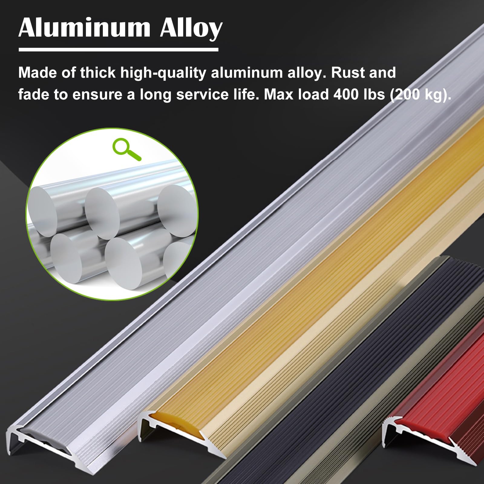 Perfil de transición Tira De Borde De Banda De Rodadura De Escalera Extra Estrecha - Bandas De Rodadura De Barra De Transición De Metal Para Escaleras De Madera Y Mármol ( Color : Length , Size : 120c