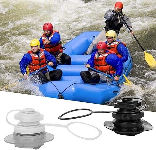 Miniatura 5 de Drfeify Válvula octogonal de boquilla de TPU, reemplazo de válvula para lancha de goma para kayak, lancha, lancha, base de boquilla de PVC negro