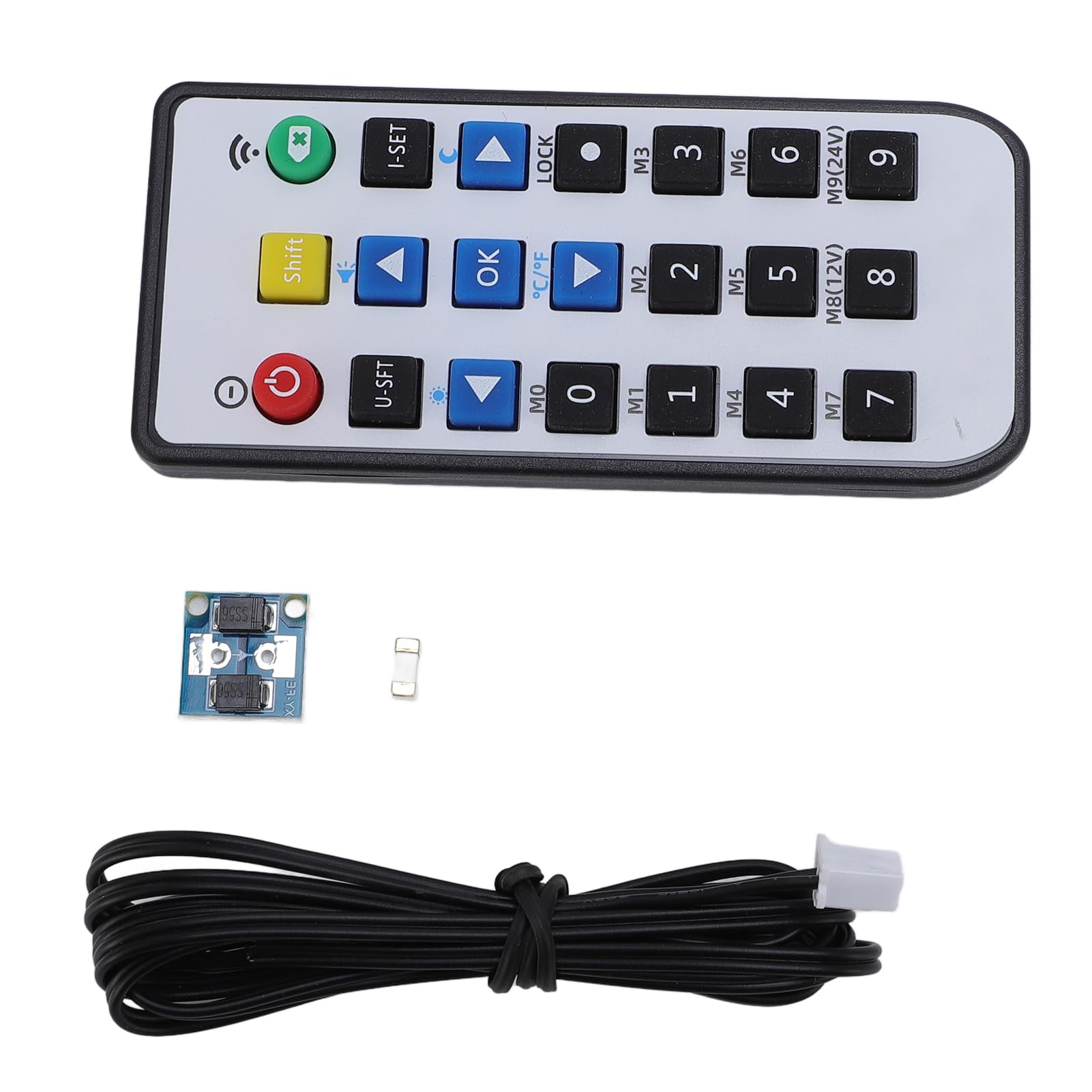 Jeffergarden Alimentatore CC Regolato Regolabile da 0 A 36 V, 12 A, 216 W con Display Digitale per Esperimenti di Laboratorio e Progetti elettronici.