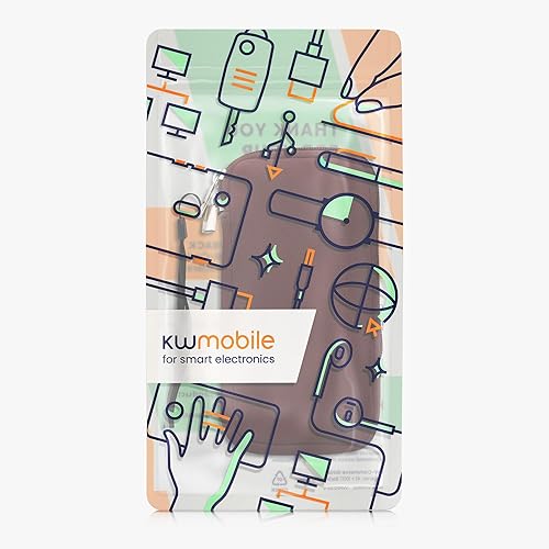 Miniatura 7 de kwmobile Funda de neopreno para teléfono tamaño XXL - 7 pulgadas - Bolsa móvil universal con cremallera, correa para la muñeca - Berry