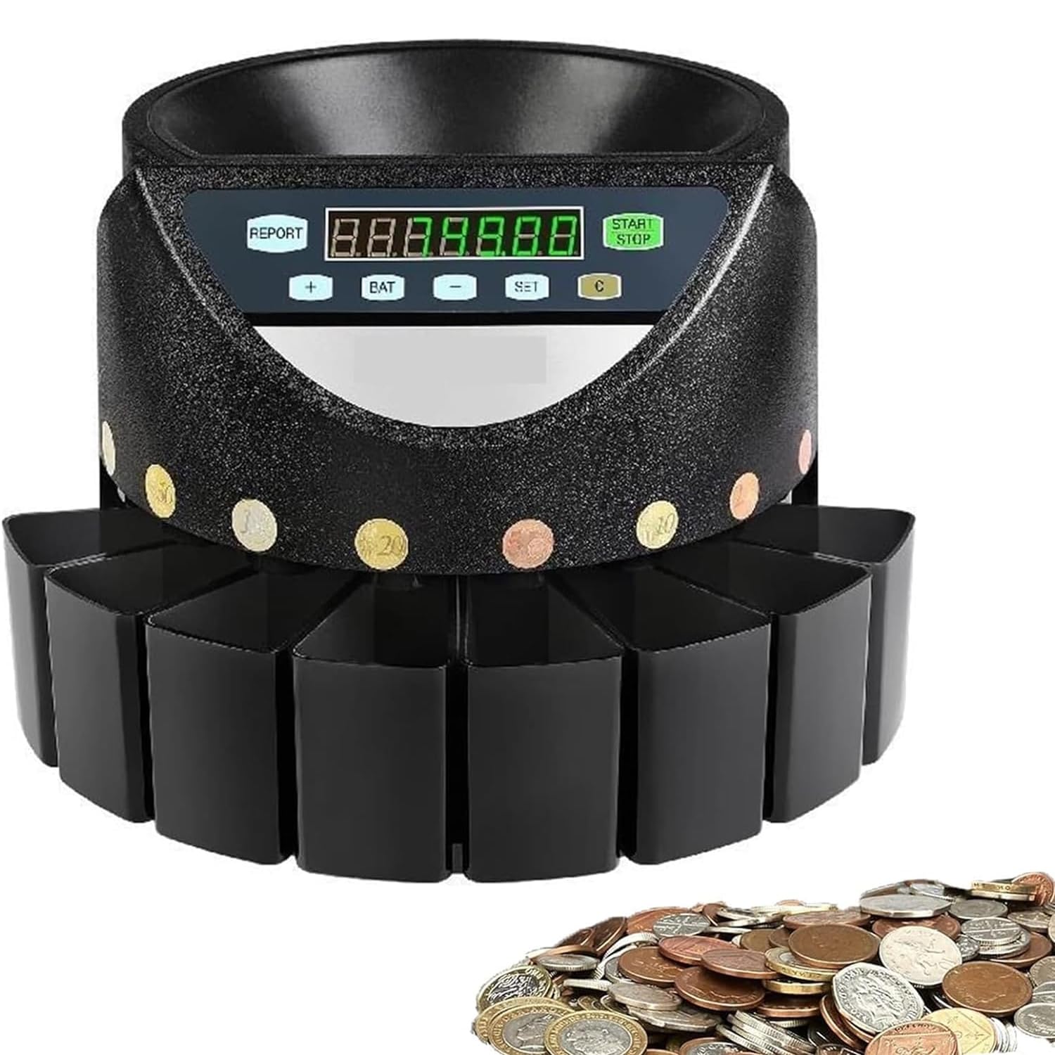 Contatore/selezionatore di Monete elettronico, selezionatore di contamonete Digitale, r con Display LCD/Pannello operativo con Maniglia, per supermercato, Negozio