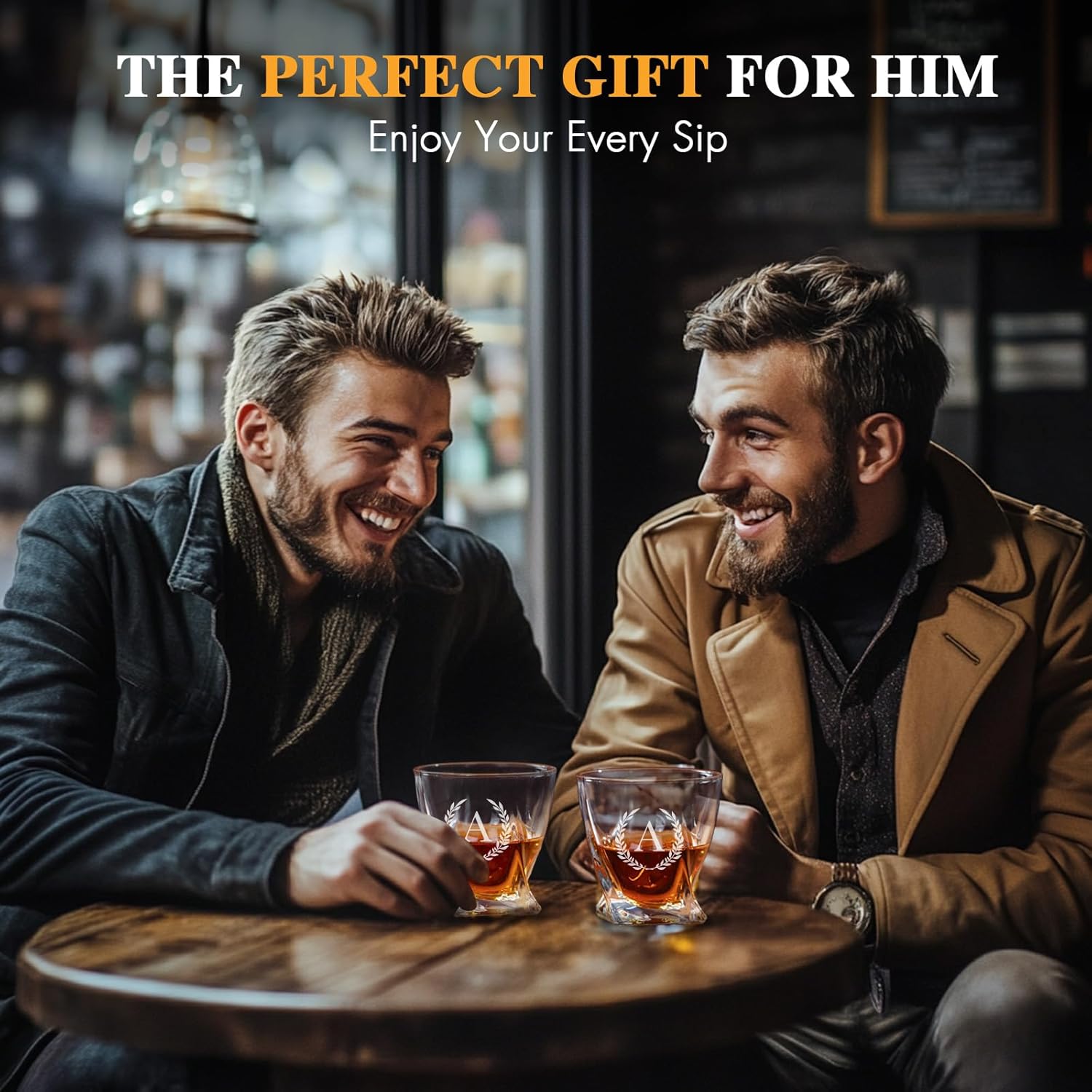 Personalized Whiskey Decanter 28 oz Twisted Whiskey Decanter Set for Liquor Vodka Brandy or Mouthwash Bottle Set for Him, Dad - Premium Set Includes Whiskey Stones (A) - Image 7