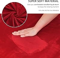 Vista 2 de NICEEC Funda para Sofá Súper Suave de 1 Pieza Funda Roja para Sofás Elástica Universal de Spandex Fundas para Sofá para Sala de Estar Fácil Ajuste