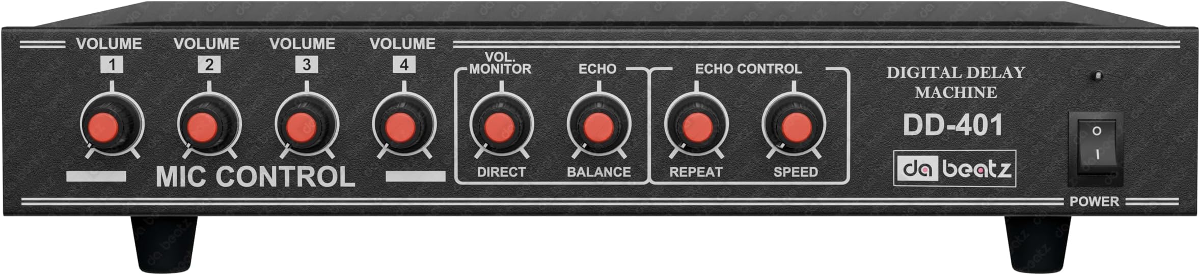 DaBeatz Professional Echo Digital Delay Machine DD-404 with 4 mic, Compact Delay Echo Machine for DJ Disco, Club, Party, Dance, Wedding, Bar, Diwali, Holi, Christmas, Birthday Party