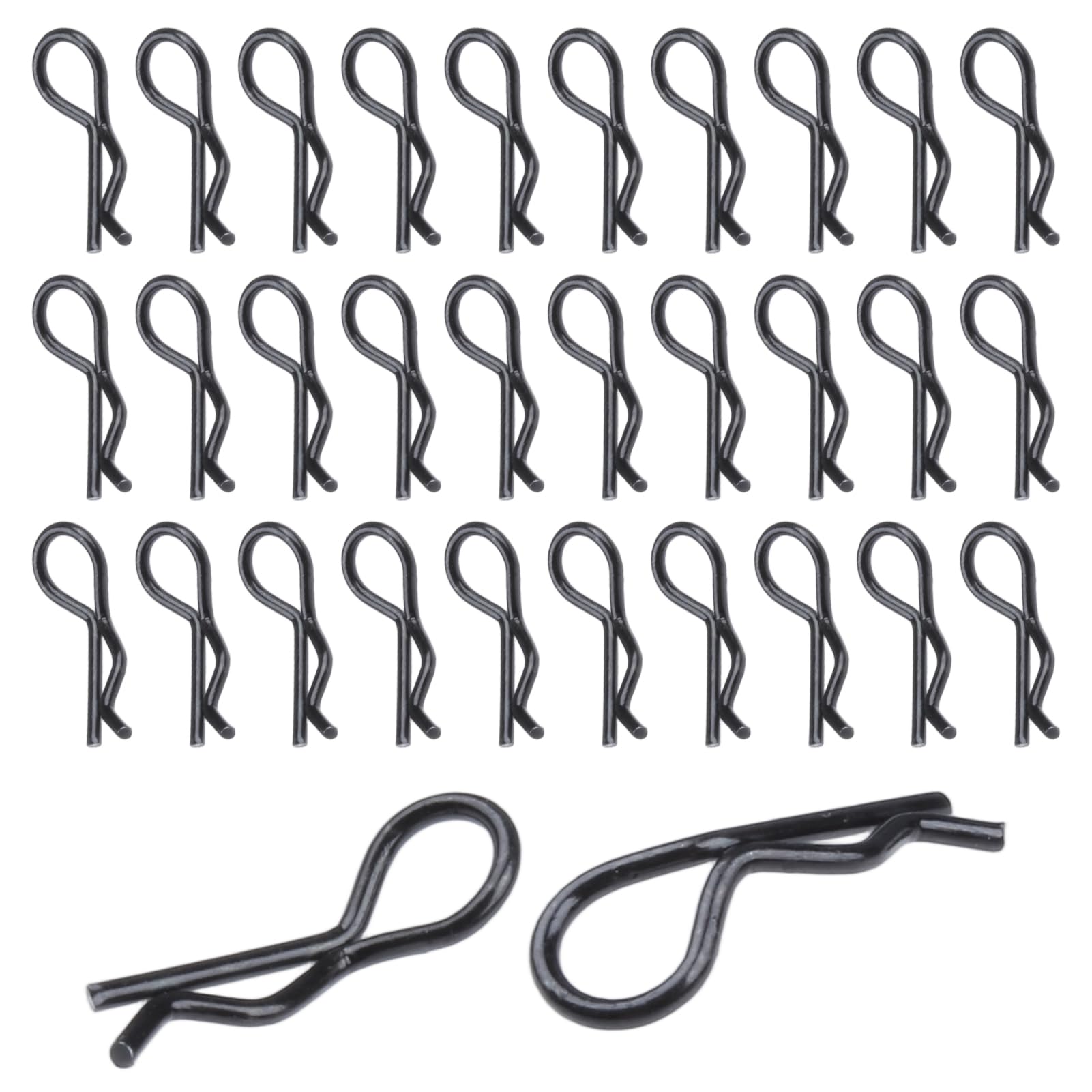 HobbyPark 100pcs Mini Body Clips R Pins for 1/24 1/28 1/36 Scale Micro Cars Compatible with Axial SCX24 Deadbolt 90081 JLU CRC AXI00002 B17 Betty