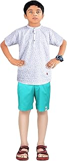 made in the shade 100% Cotton Half Kurta And Solid Shorts 28-picture-47