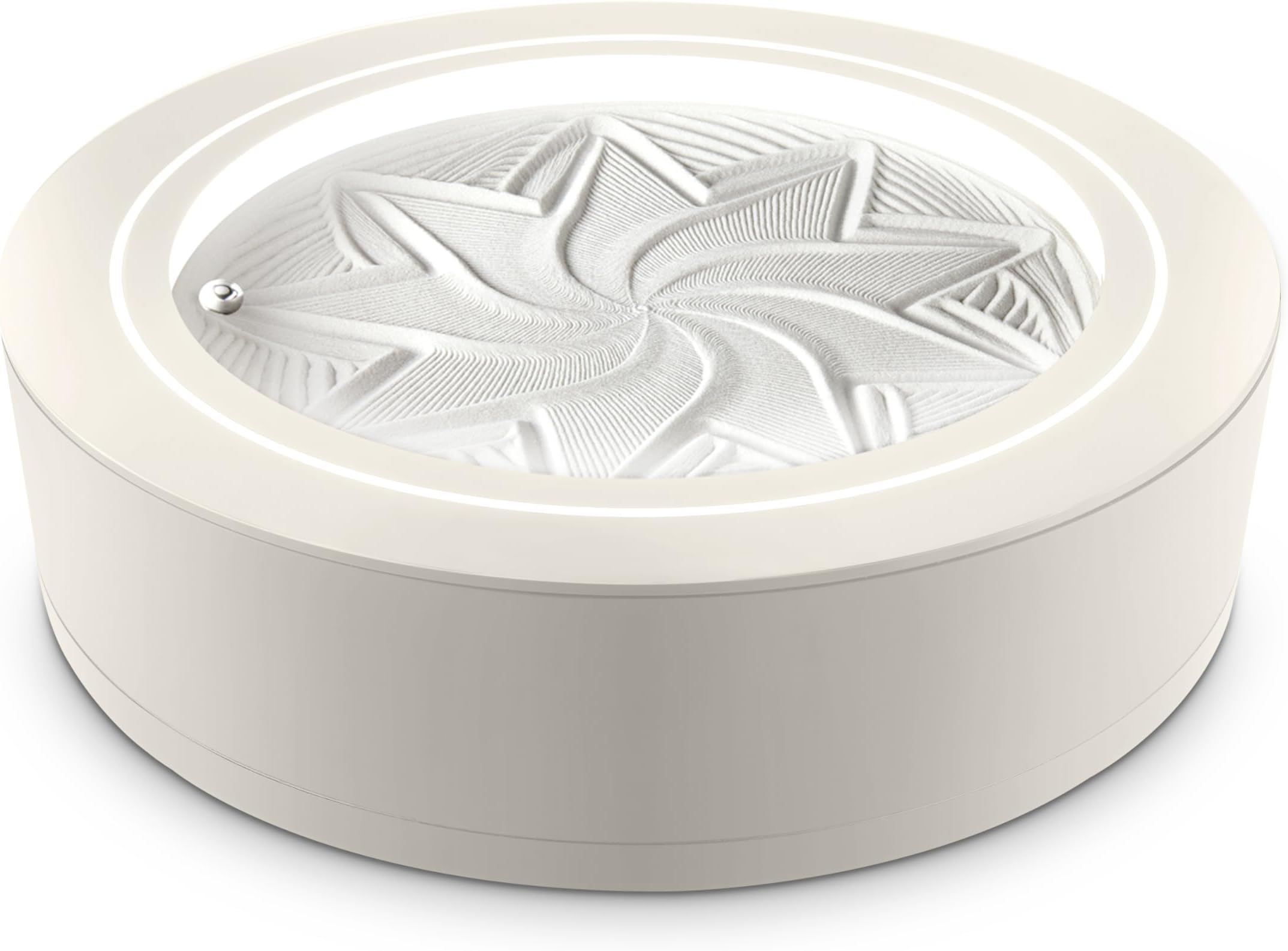 Homedics 11” Drift Sandscape, Compact Size, Zen Garden, Meditation Accessories, Decorative Sandscape, Smart LED Lighting, Wi-Fi Enabled (Cream)