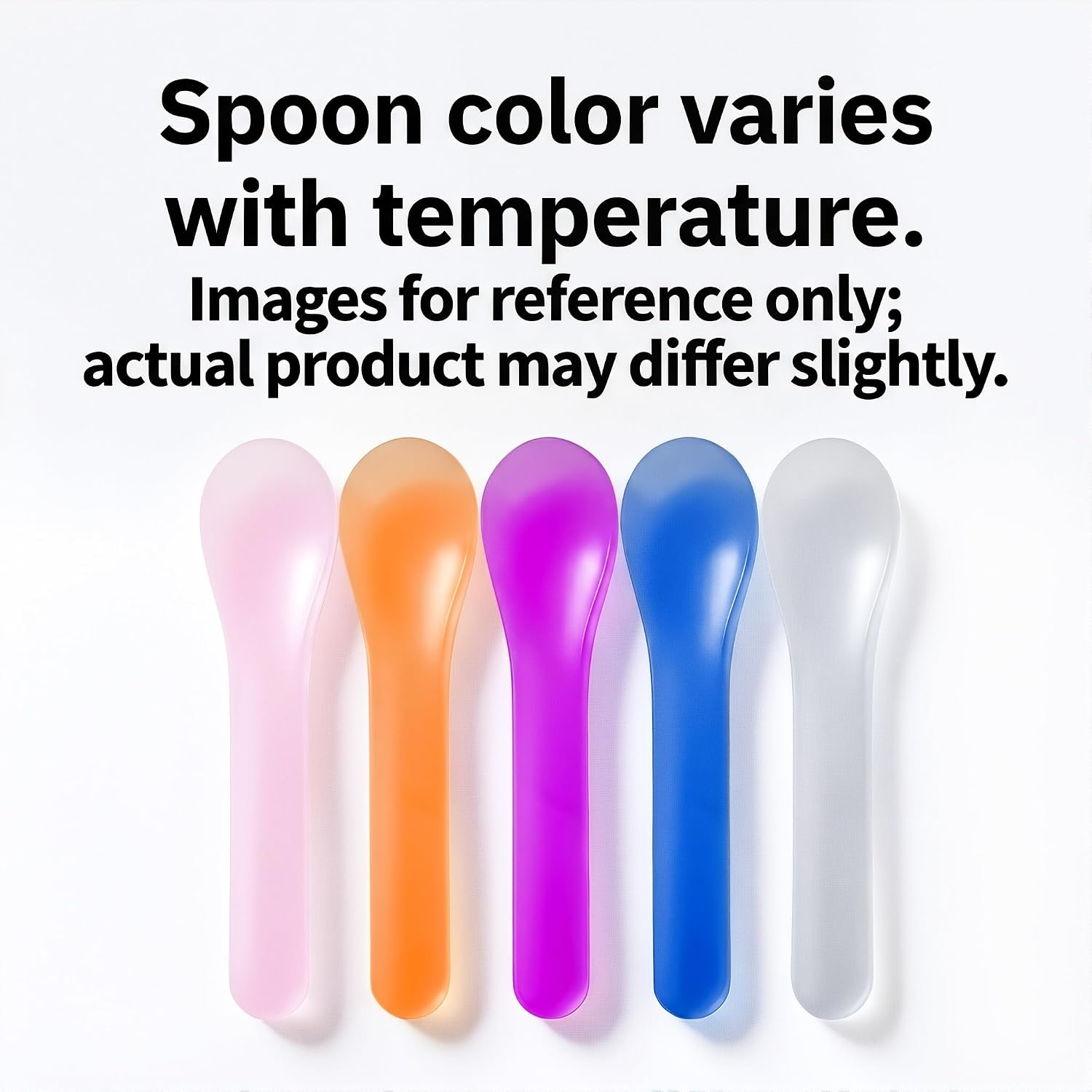 Color Changing Ice Cream Spoons, 50-Pack Individually Wrapped