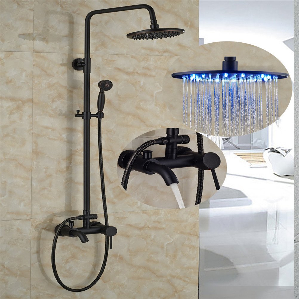 Ensemble de Douche de Luxe JERUI en Bronze Huilé pour Salle de Bain Chic