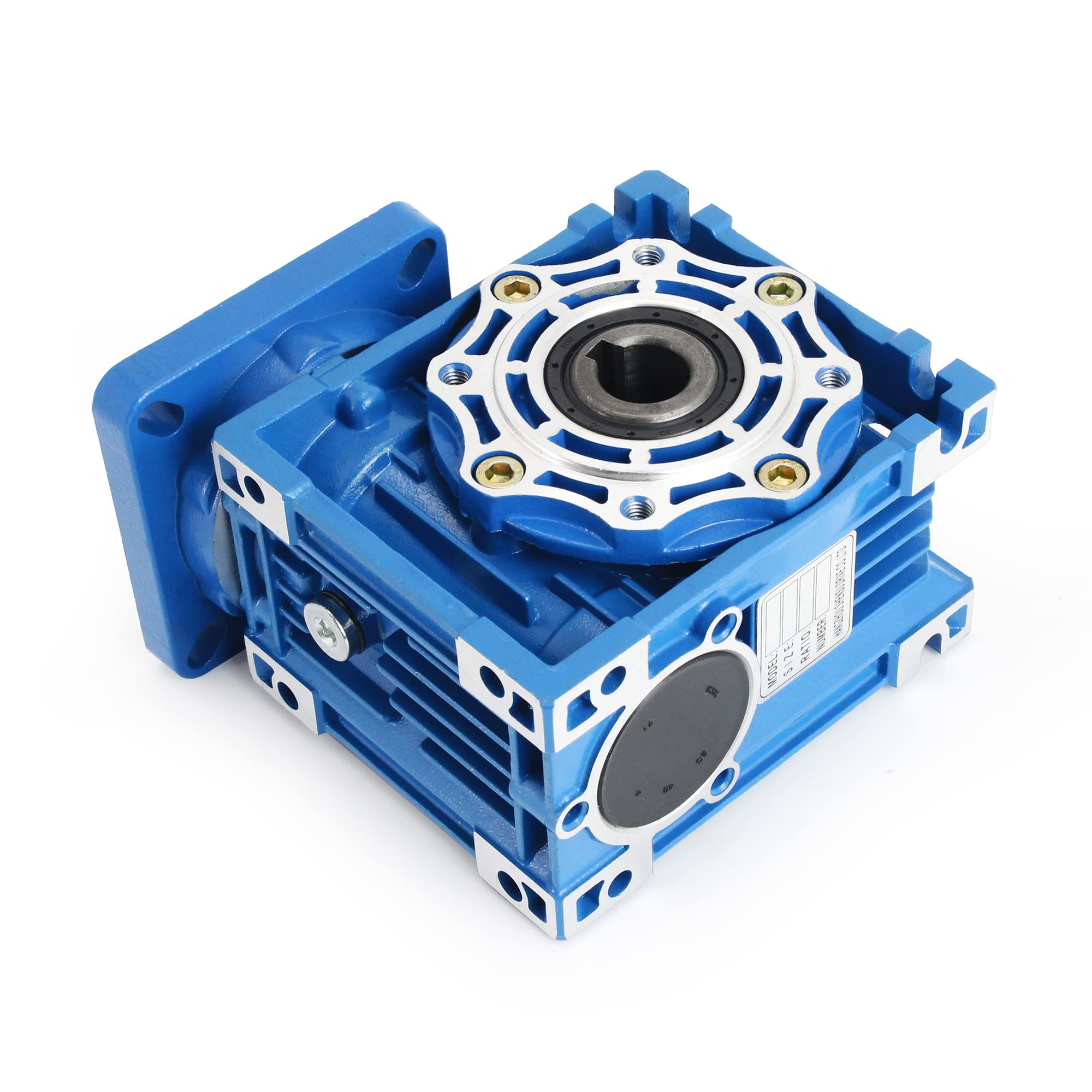 RATTMMOTOR Reducción de engranaje helicoidal 40:1 RV40 engranaje de metal engranaje helicoidal para servomotor Nema34 motor paso a paso (Ratio 40, NMRV 040)
