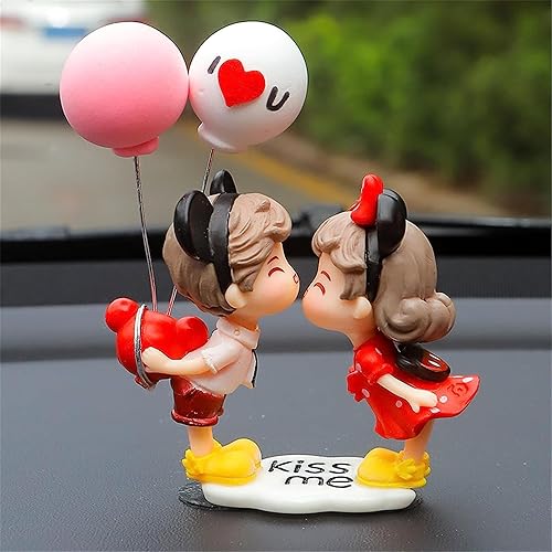 Miniatura 9 de Lindos adornos para pareja, lindo adorno para el interior del automóvil para parejas, decoración del automóvil, acción de caricaturas para parejas,