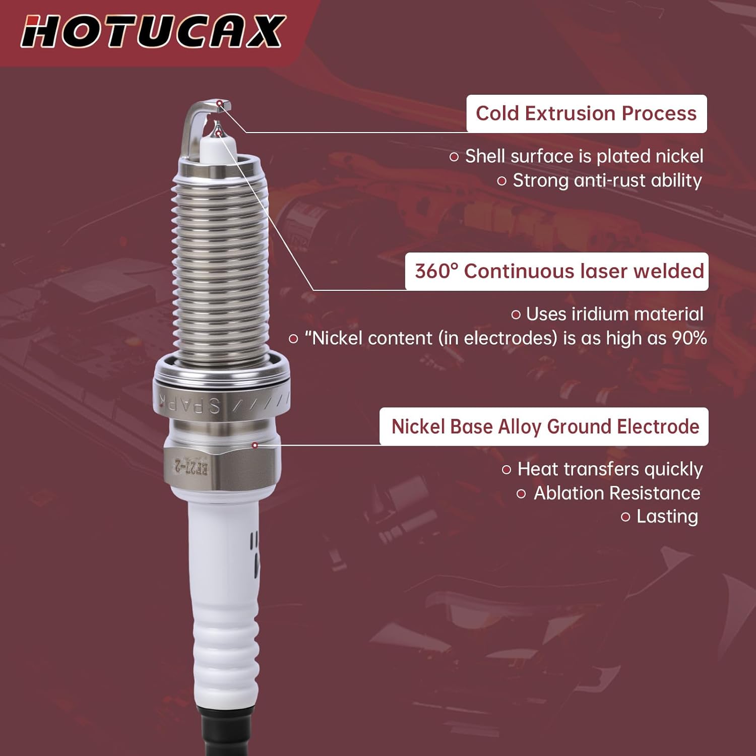 Ignition Coils UF549 & Spark Plug (L4 1.6L 1.8L 2.5L) Compatible with Nissan 2007-2019 Altima Cube Rogue Sentra Versa NV200 Pathfinder Infiniti FX50 M56 QX60 QX70 5C1753 C1696, 4PCS