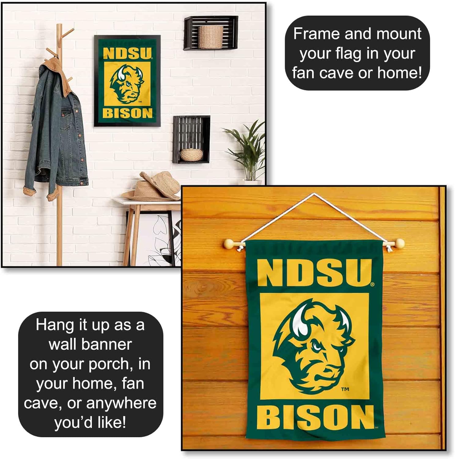 NDSU Bison Garden Flag and Yard Banner