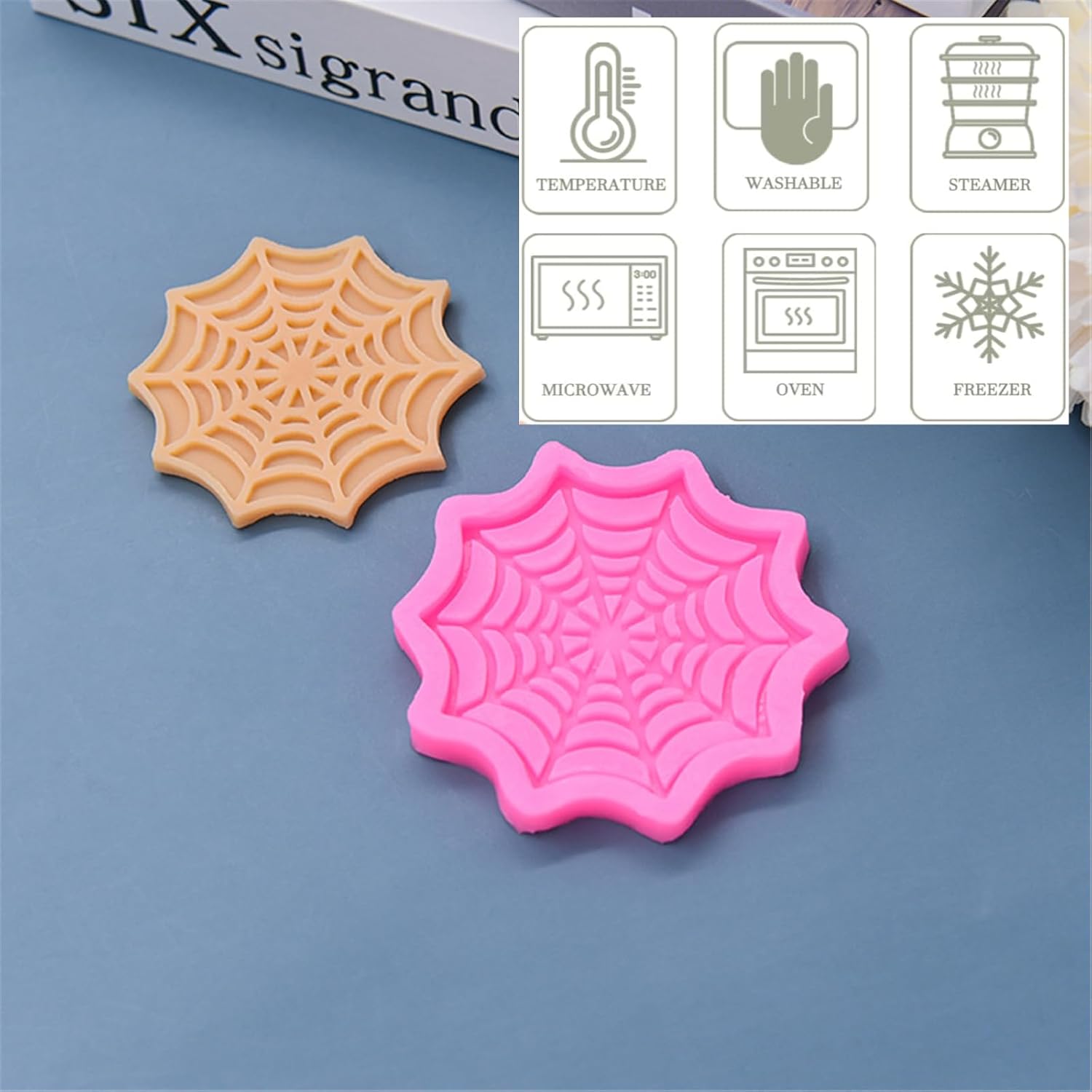 2 PCS Halloween Spider Web Silicone Fondant Molds - Cute Cupcake Fondant Molds For Halloween Cake Decorating - Image 4