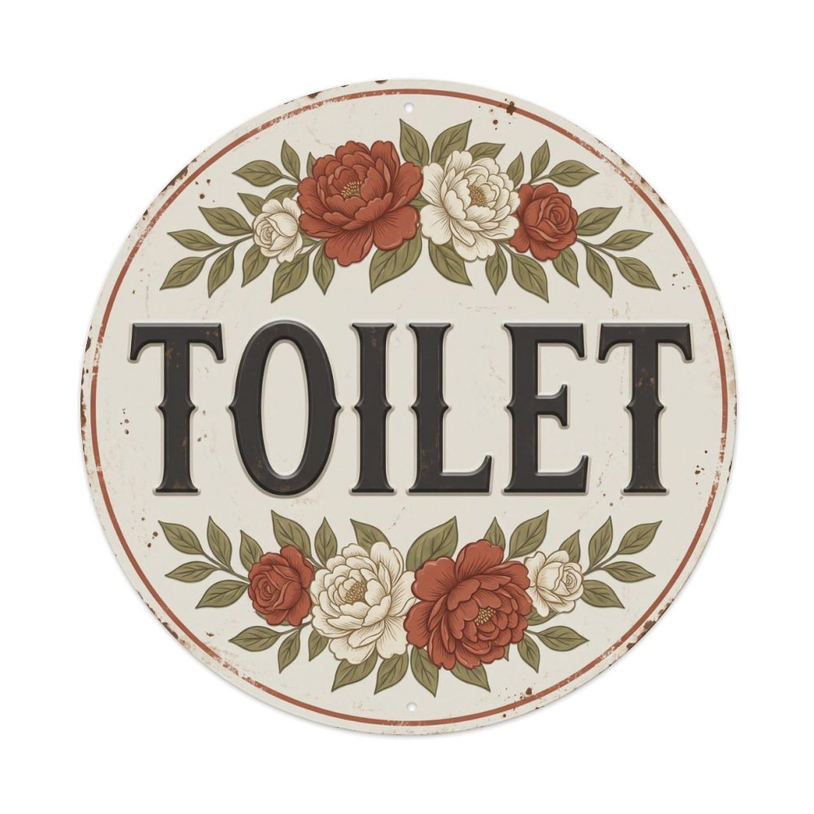 Okahys 8X8inch(20X20cm) Toilet(Wc) Signage Mint Vintage Metal Tin Sign