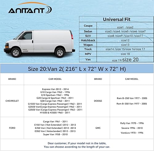 Miniatura 8 de Funda para mini furgoneta, funda grande impermeable para todo tipo de clima, tamaño matrimonial, para minivan, impermeable, para todo tipo de clima,