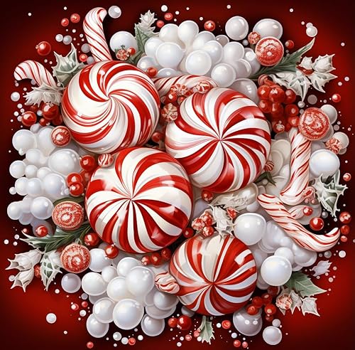 Miniatura 6 de VONBOR Kits de pintura de diamantes de nieve para adultos y niños principiantes, arte de diamantes de Navidad para adultos, taladro redondo