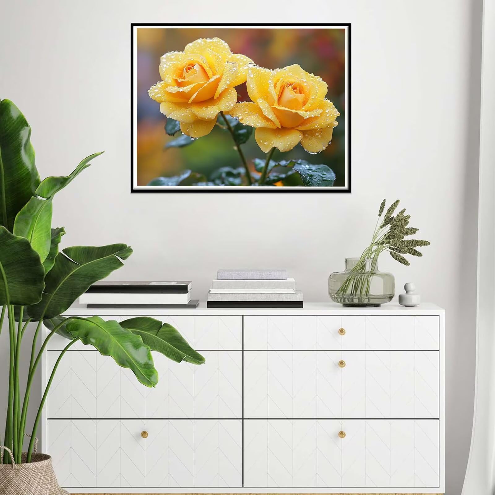 Dipingere con i Numeri Adulti Fiori 80x100cm, Color by Number Creart j0-683