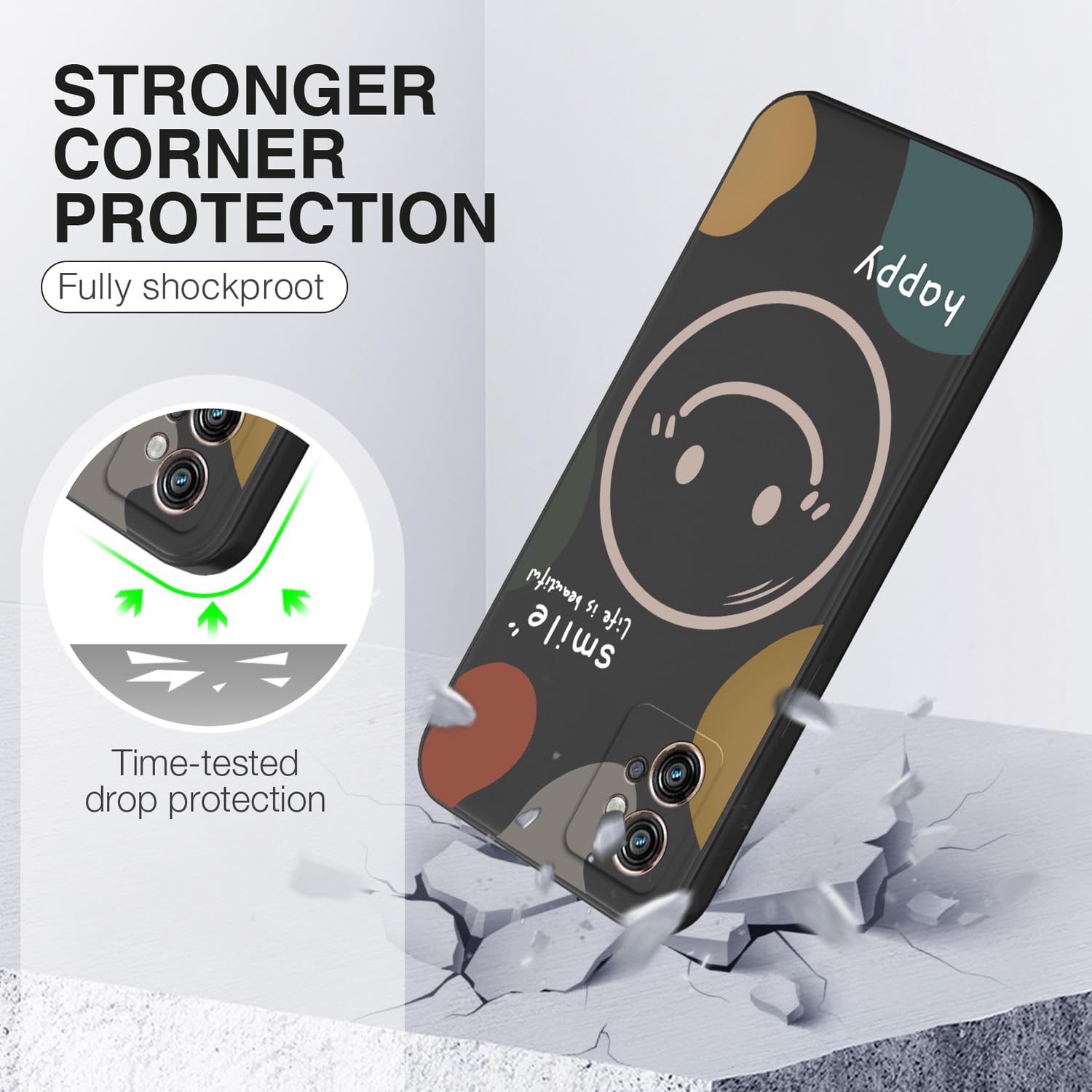 XINYEXIN Cover Per Motorola Moto G32 - Custodia In Silicone Morbido Con Gattino, Nero, Antiurto, Supporta Ricarica Wireless