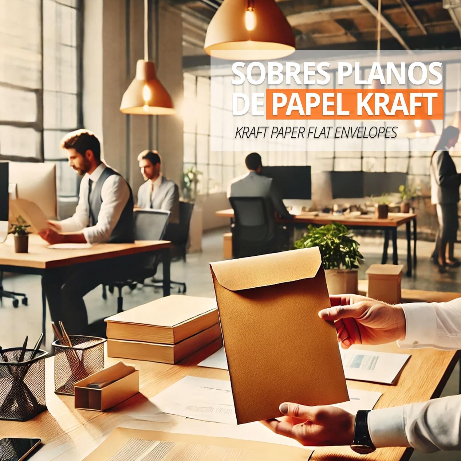 Kraft Paper Envelopes, Envelopes for Documents, Gifts, Wedding Invitations and Shipping, Robust and Versatile Paper Bags for All Occasions - Ofituria (132 x 187, Pack of 100)