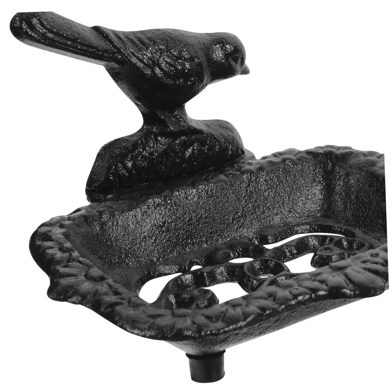 Jabonera de Hierro Negra Forma de Pájaro para Baño