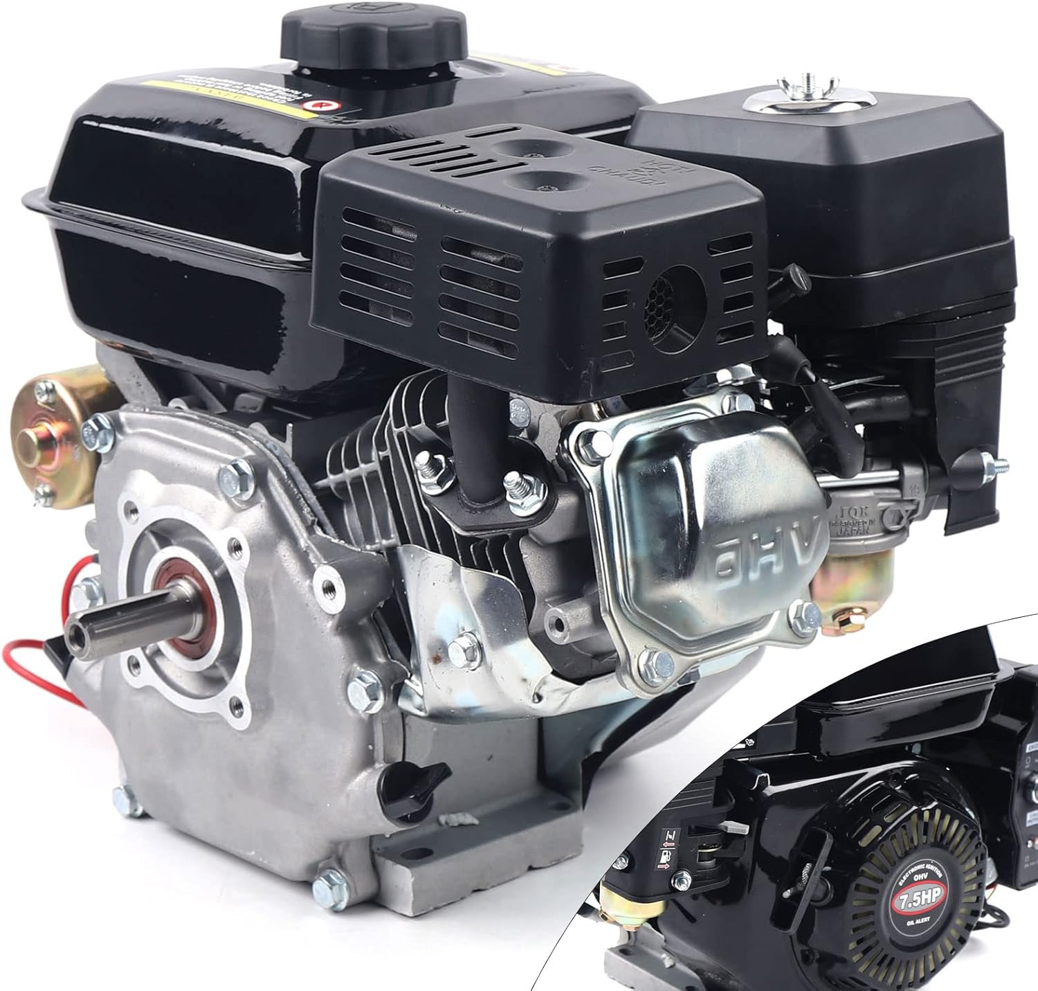 Gas Engine 212CC 7.5HP 3600 RPM 4-Stroke Electric Start Horizontal Engine with Forced Air Cooling