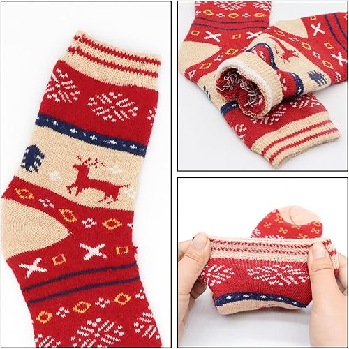 Miniatura 3 de YQHMT Calcetines de lana para mujer, regalos de invierno, cálidos, gruesos, térmicos, vintage, suaves, calcetines para calcetines, regalo de Navidad