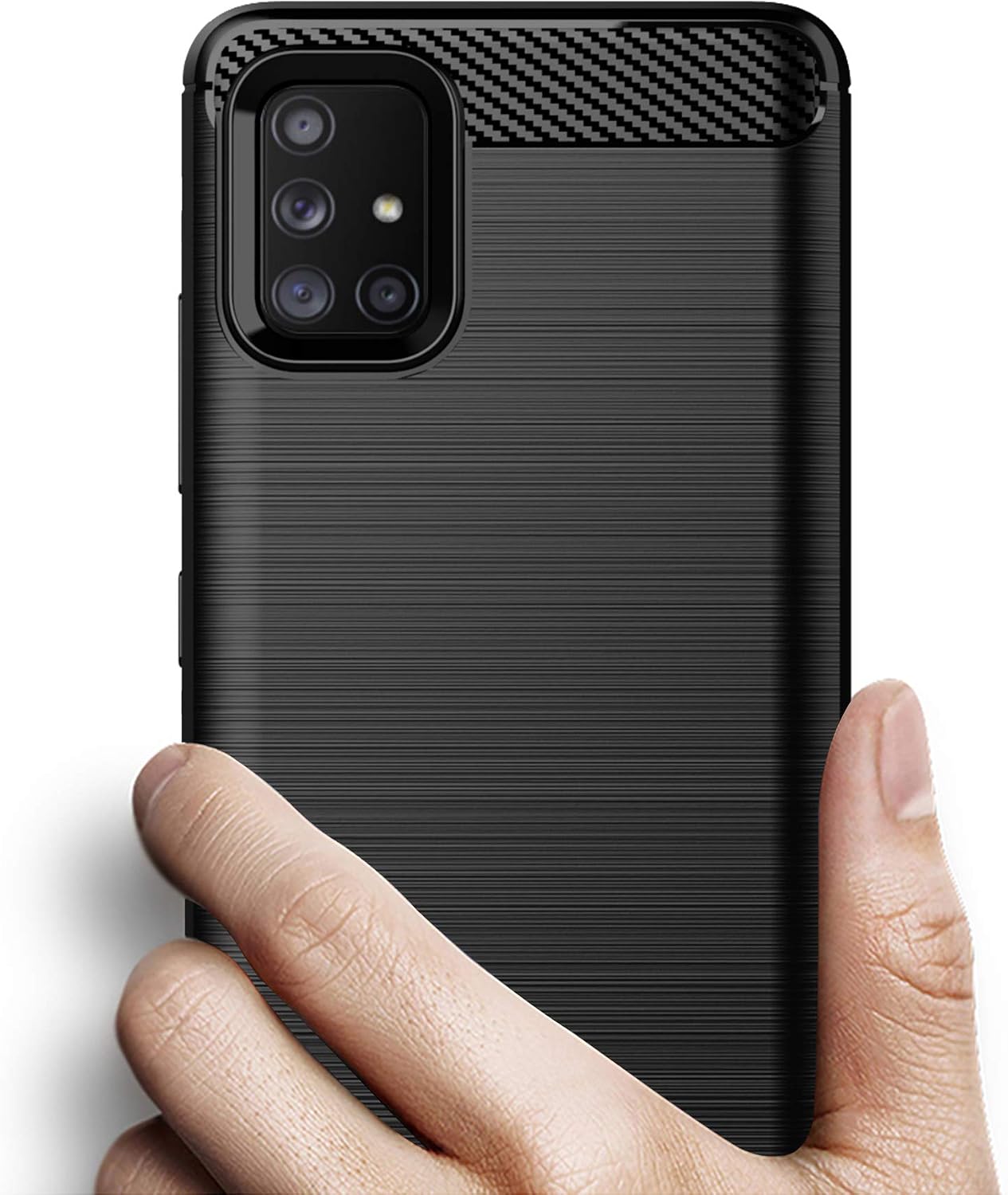 Osophter for Samsung Galaxy A51 5G Case Shock-Absorption Flexible TPU Rubber Protective Cell Phone Cover for Samsung Galaxy A51 5G(Black)