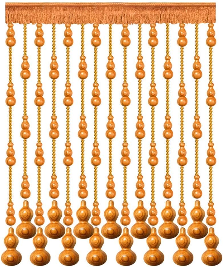 OKUOKA Curtains Bead Curtain Decoration Gourd Crystal Cut Off Living Room Feng Shui Door Curtain, Multiple Sizes Customizable (Color : Yellow, Size : 70x125cm-21 Roots)