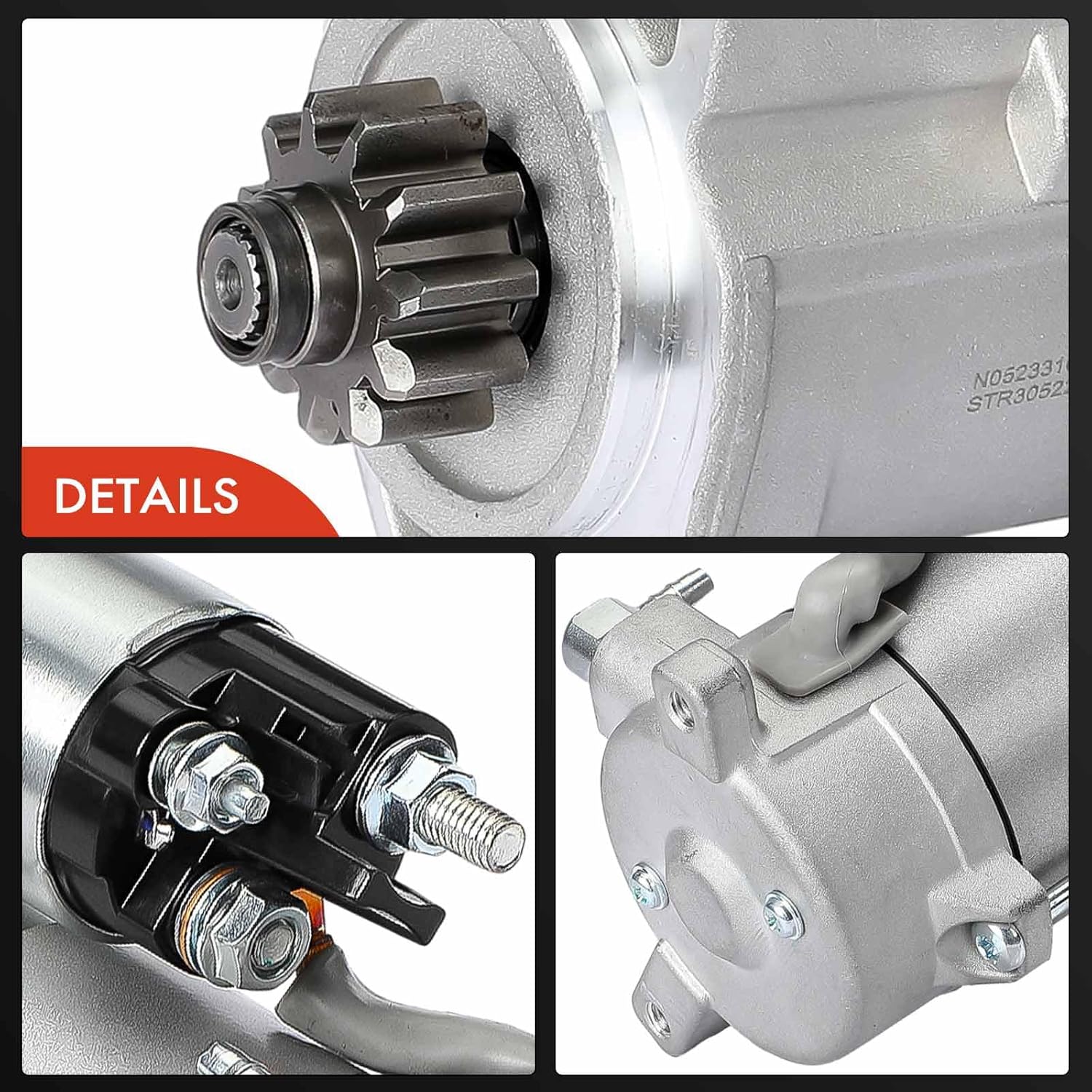 A-Premium Starter Motor Compatible with Land Rover Range Rover 2016-2021, Range Rover Sport 2020-2021, Discovery 2017-2020, 3.0L, 12V 1.9KW 11-Teeth Clockwise, Replace# 438000-1510