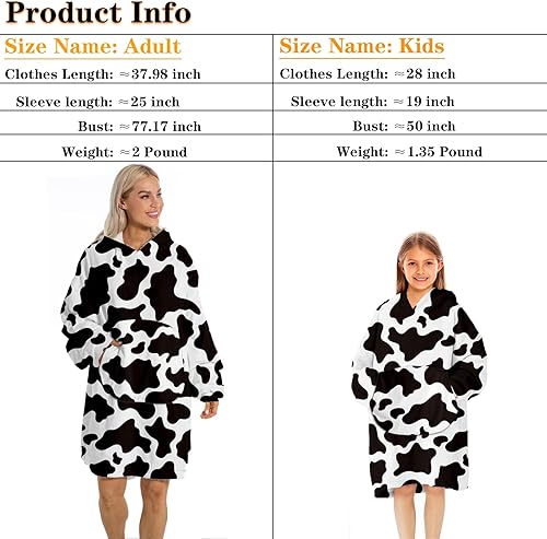 Miniatura 2 de Darrenvan Manta con capucha para adultos y niños, manta acogedora de gran tamaño con capucha