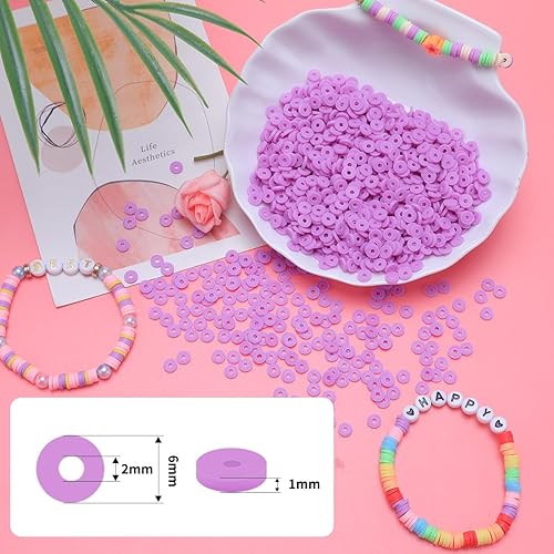 Miniatura 10 de Praisebank Cuentas de arcilla, 2000 cuentas de arcilla roja, fabricación de pulseras, cuentas de arcilla polimérica, cuentas, cuentas de arcilla