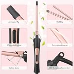 Small Curling Iron 3/8 Inch, 9mm Thin Hair Curling Wand for Short and Long Hair, Professional Ceramic Hair Curler Wand, Include Heat Resistant Glove