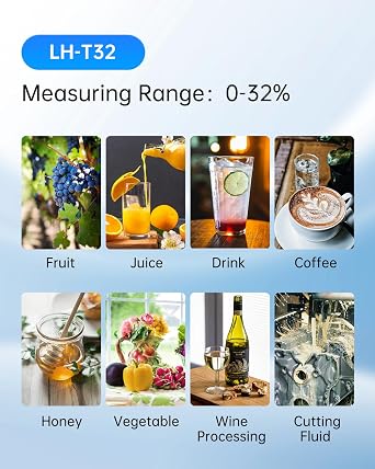 LOHAND Brix Refractometer with ATC, 0-32% Brix Range, Handheld Sugar Tester