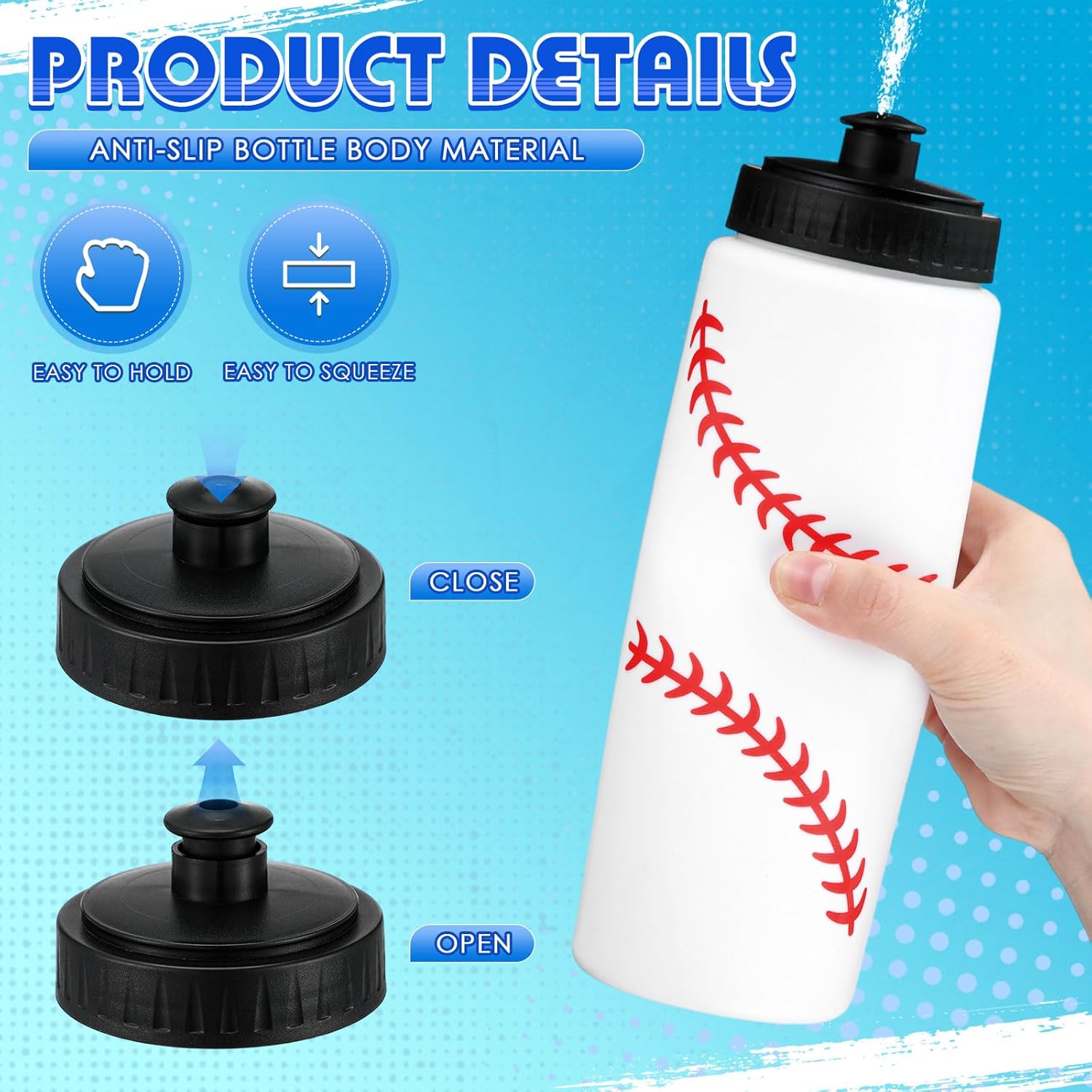 Water Bottle Bulk 20 oz Sports Ball Cup Accessories Reusable Sports Squeeze Water Bottle for Party Favor Players Lovers Team Gifts Gym for Most Bike Cage - Image 3