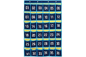 Loghot Classroom Sundries Closet Pocket Chart for Cell Phones