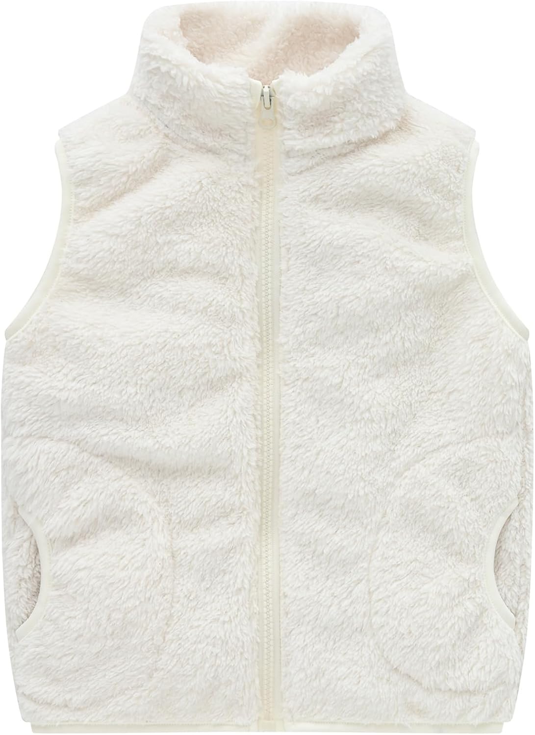 AIWUHE Toddler Boys Girls Fleece Vest Kids Polar Fleece Zipper Jacket Sleevless Fall Winter Warm Outerwear With Pockets 2-6Y