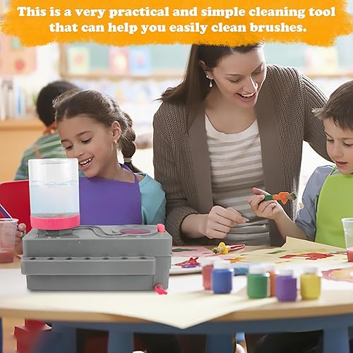 Miniatura 6 de CJWDZ Juego de enjuague de pinceles, herramientas de limpieza de pintura, máquina limpiadora de brochas de maquillaje, limpiador de brochas,
