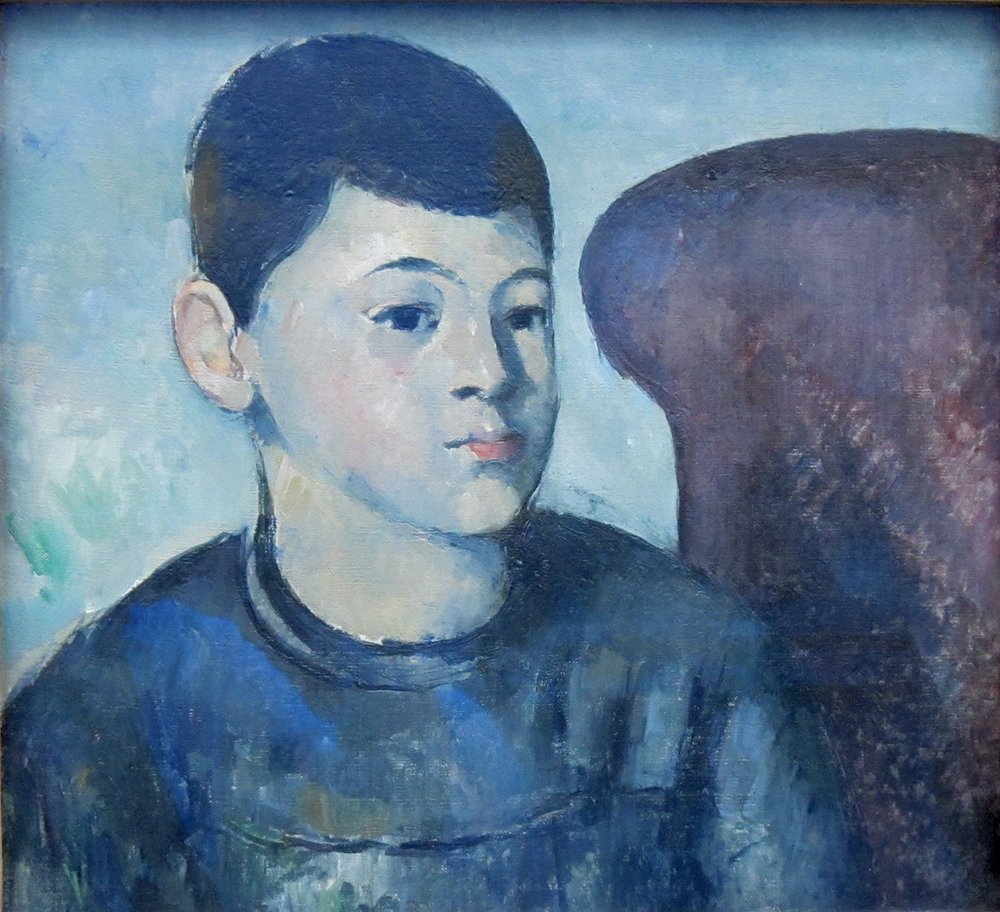 Paul Cezanne Blue Portrait réveillez vos émotions avec ce grand tableau encadré