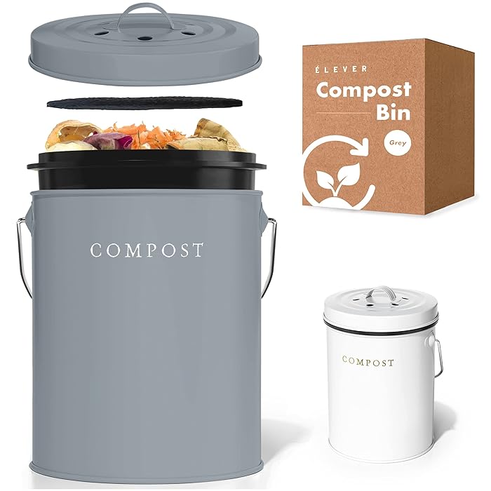Buy Compost Bin Kitchen Charcoal Filters Stainless Steel Countertop