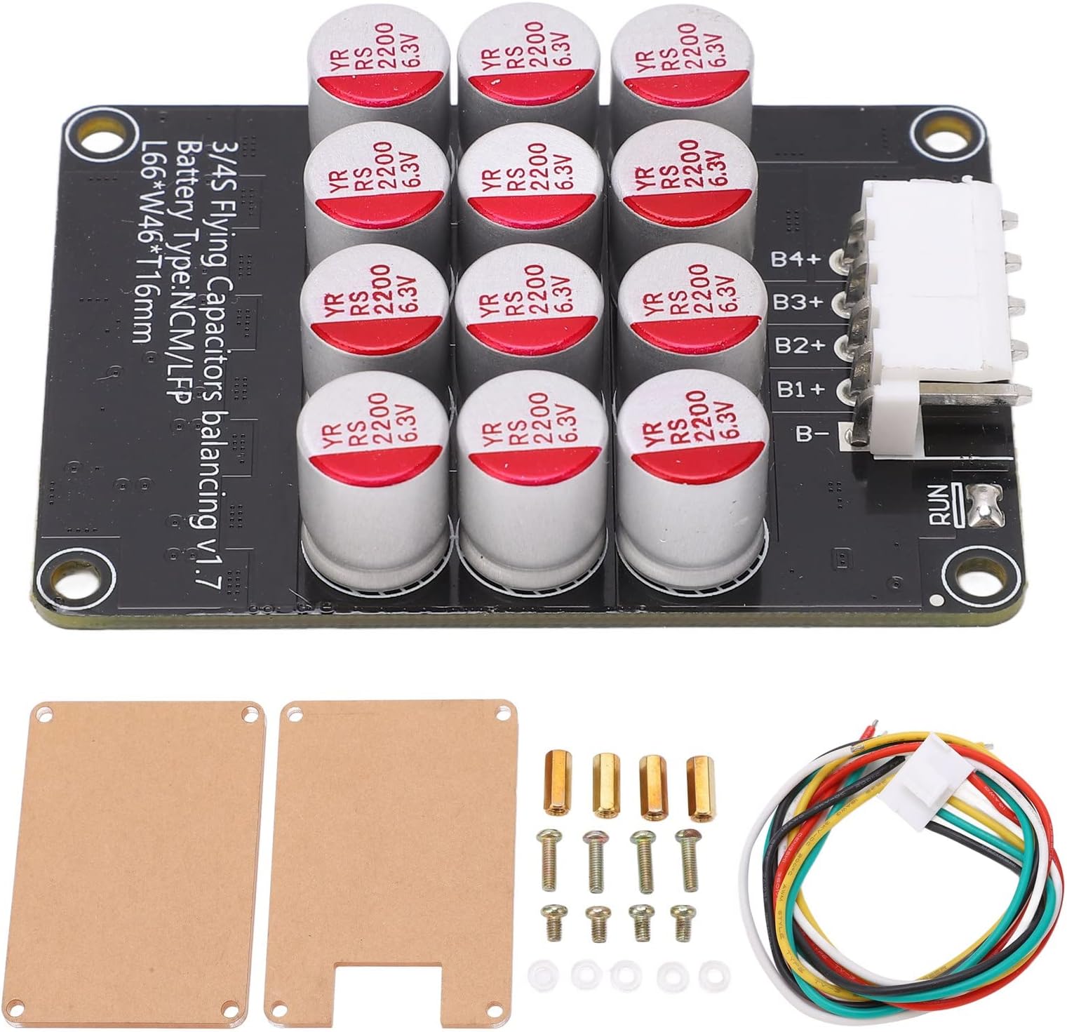 Battery Active Equalizer 3S 4S 5A Balancer, Lithium Battery Equalizer Board, Energy Transfer Board 1.8V‑4.5V with Sleep Protection for Power Tools Scooters Bikes