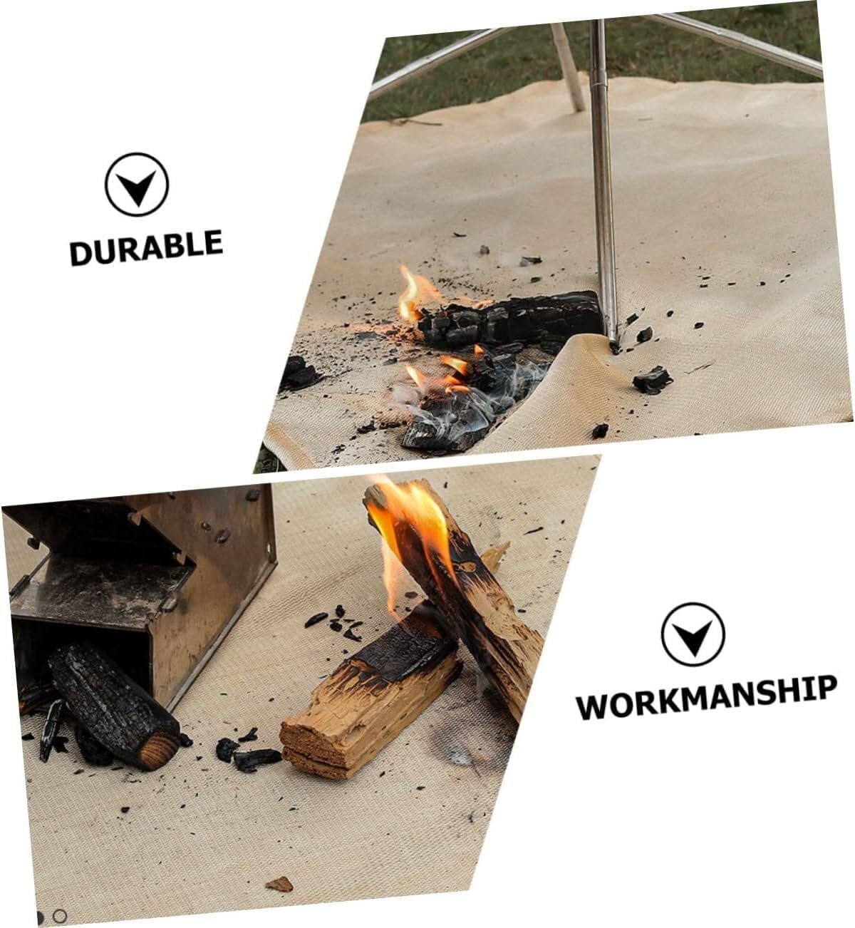 Fire Blanket,Fire Blankets Emergency for Home,Emergency Fire Blanket,Fireproof Rugs for Outdoor Camping BBQ Protection Pad(2PCS)