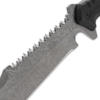 Vista 4 de M48 Combat Machete Gen II y funda - Hoja de acero inoxidable, acabado galvanizado de titanio, mango de TPU - Longitud 17 3/4