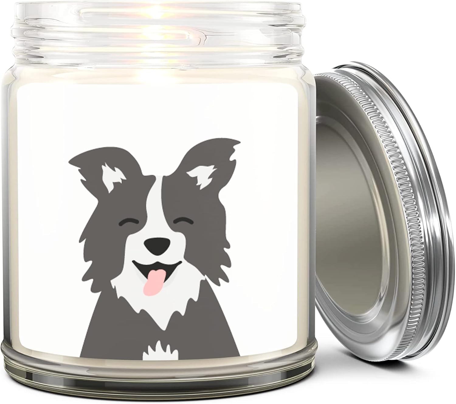 Velas perfumadas de lavanda, regalos para mamá de perro para mujeres, vela para perro, regalo de Navidad, regalos para dueños de perros, regalos para amantes de los perros para mujeres, regalos temáticos de perros, fabricadas en Estados Unidos (Border Collie) Colombia