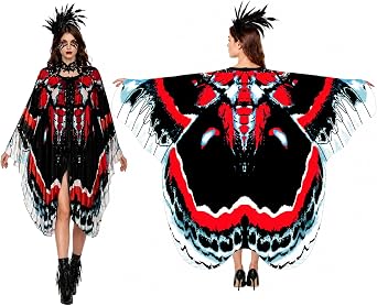 Moth Wing Shawl Capes Halloween Costume for Women