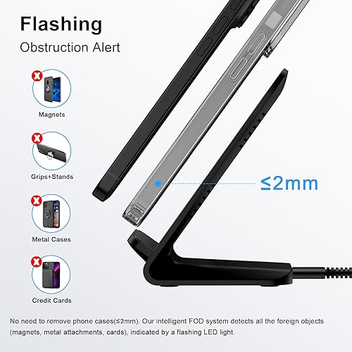 Miniatura 6 de Samsung S25 Cargador inalámbrico Soporte de teléfono inalámbrico para Android Samsung Galaxy S25 Ultra S24FE S23 S22 S21 S20 S10, estación de carga