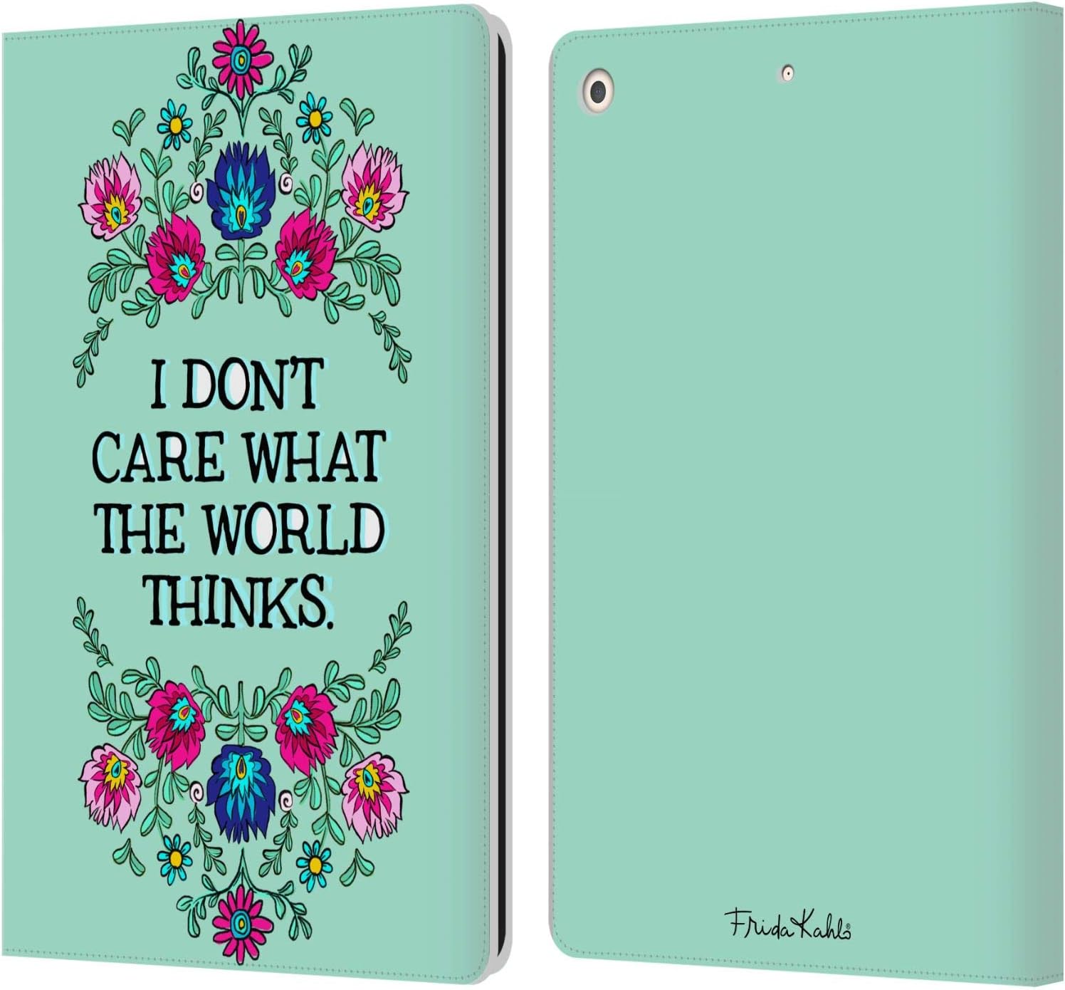 Head Case Designs Officially Licensed Frida Kahlo Confident Woman Art & Quotes Leather Wallet Case Compatible with Apple iPad 10.2 2019/2020/2021
